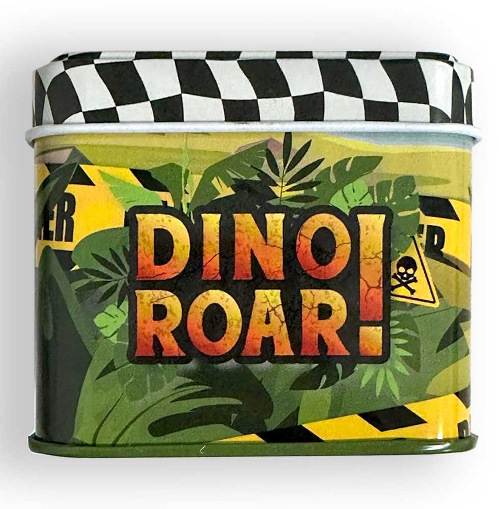 Dinozauro riaumojimas mini metalinė dėžutė 7,5 cm