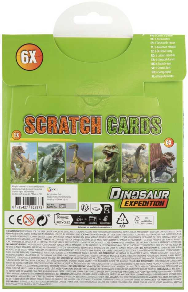 Przydasie Dinozaurų braižymo lenta, 6 lapai