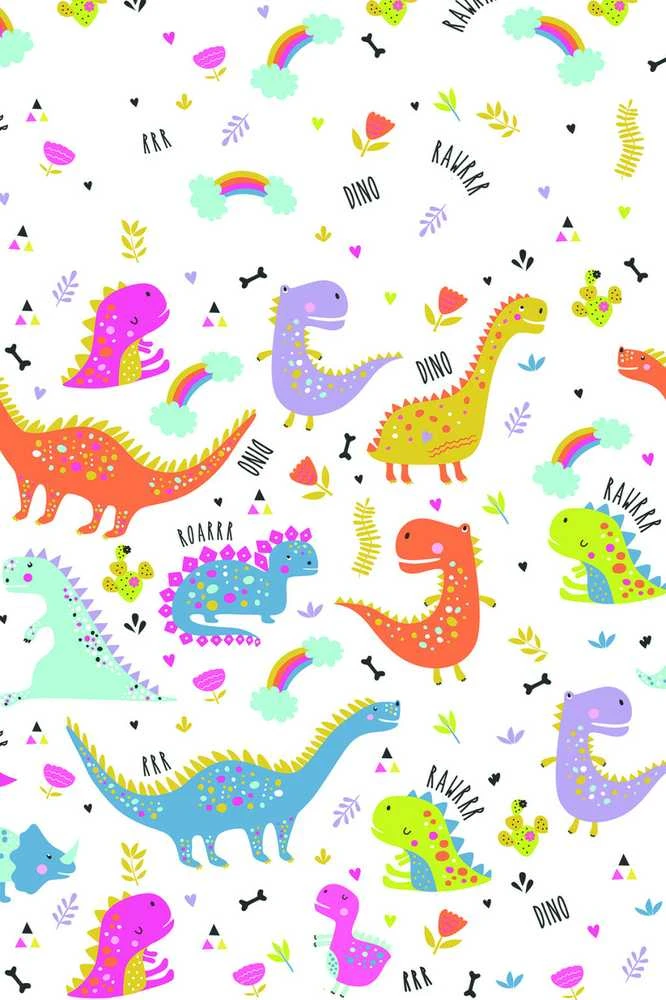 Dinozaurų stiliaus popierinė staltiesė, 120x180 cm