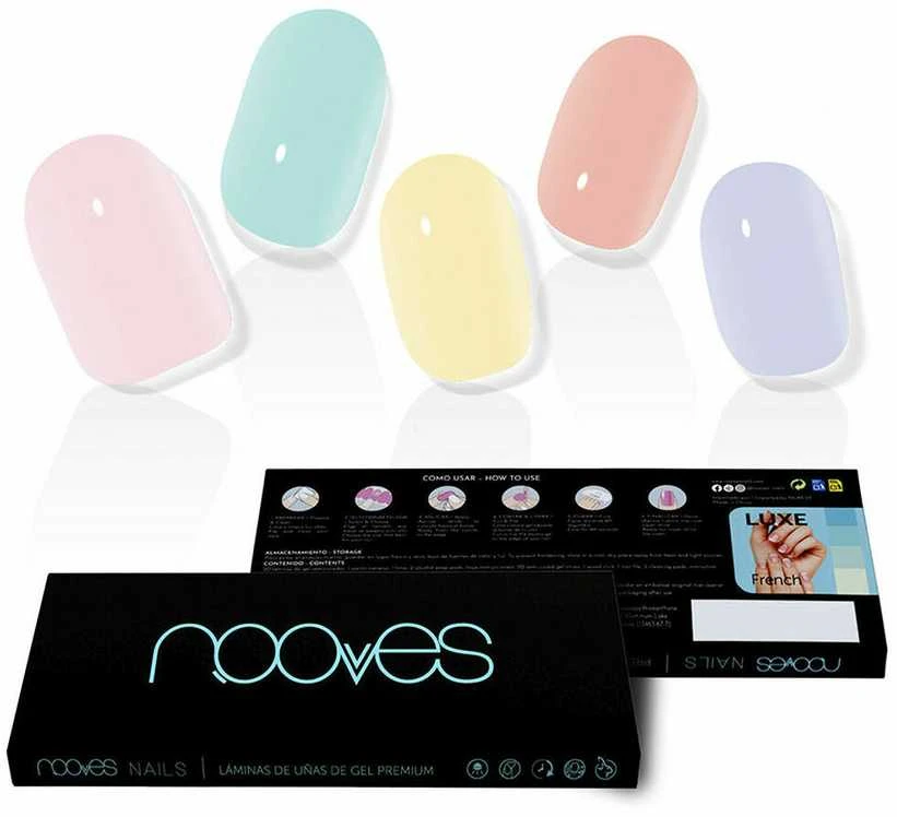 klijuojami nagai Nooves Gel Nail Foil Bridge Premium Luxe Bridge 20 vnt