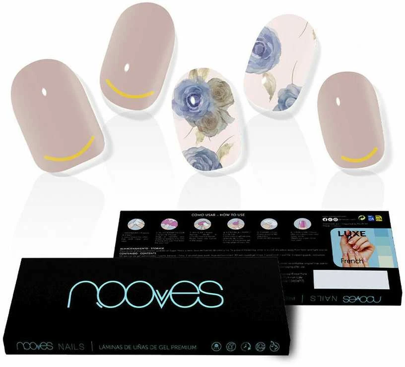 Nooves klijuojami nagai Elegant Floral Premium Luxe Metallic 20 vnt
