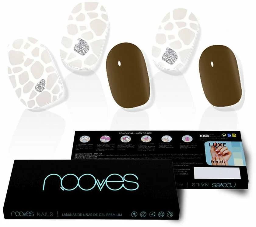 Nooves Suzanne Suzanne Premium Glam Glitter Gel klijuojami nagai 20 vnt
