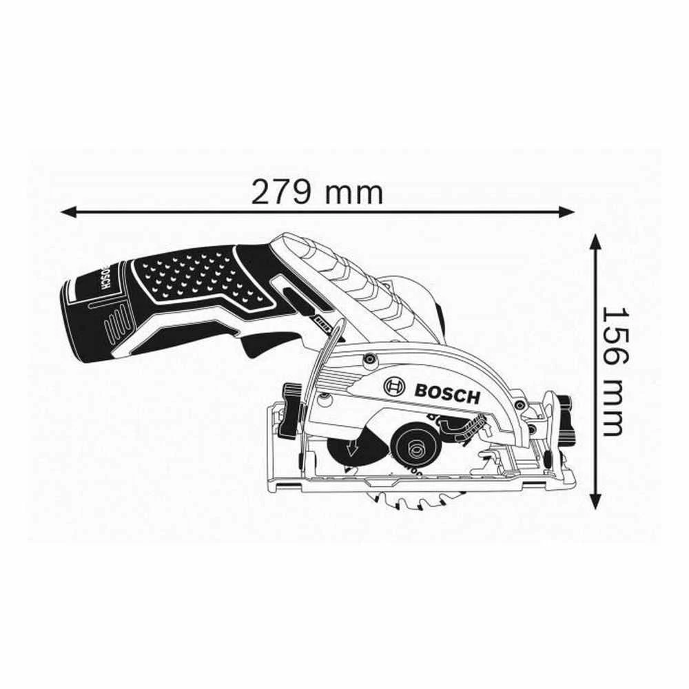 Bosch Akumuliatorinis diskinis pjūklas GKS 12V-26, be akumuliatoriaus ir kroviklio