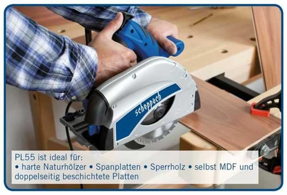 Įgilinamas pjūklas PL 55 + 2x700 mm linuotės, Scheppach