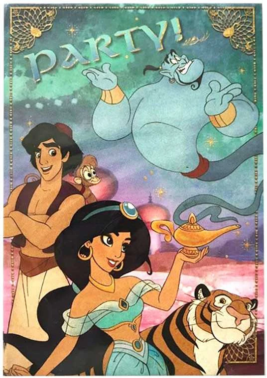 Disney Aladino vakarėlio kvietimas
