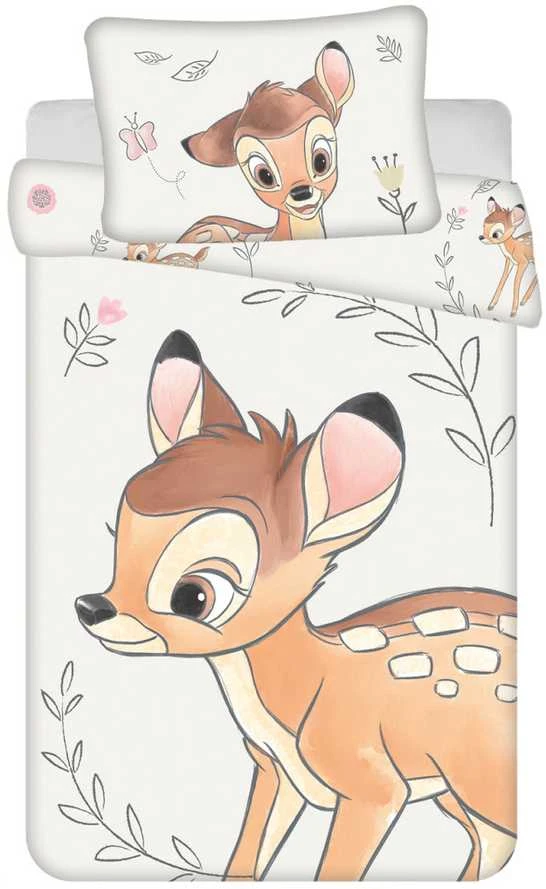 Patalynė bawełniana 100x135 Bambi sarenka smėlio sp. do łóżeczka 4768 poszewka 40x60 JF24