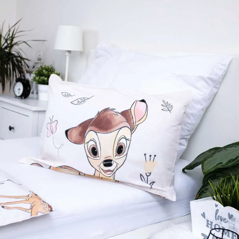 Patalynė bawełniana 100x135 Bambi sarenka smėlio sp. do łóżeczka 4768 poszewka 40x60 JF24