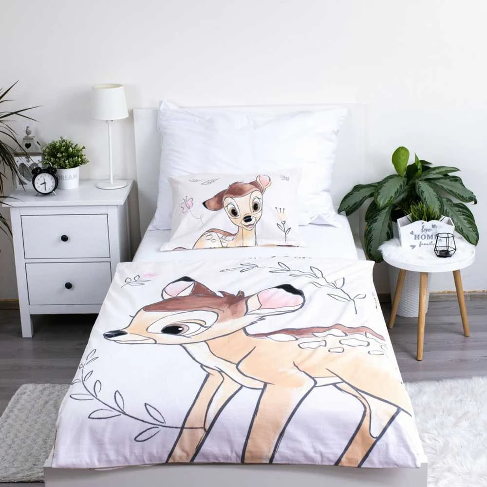 Patalynė bawełniana 100x135 Bambi sarenka smėlio sp. do łóżeczka 4768 poszewka 40x60 JF24