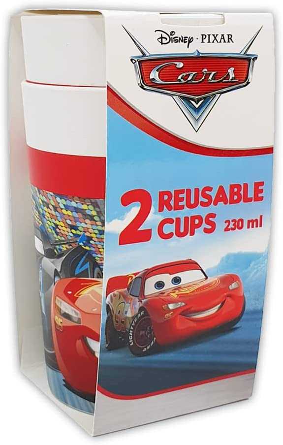 „Disney Cars“ arenos lenktynių plastikinių puodelių rinkinys, 230 ml