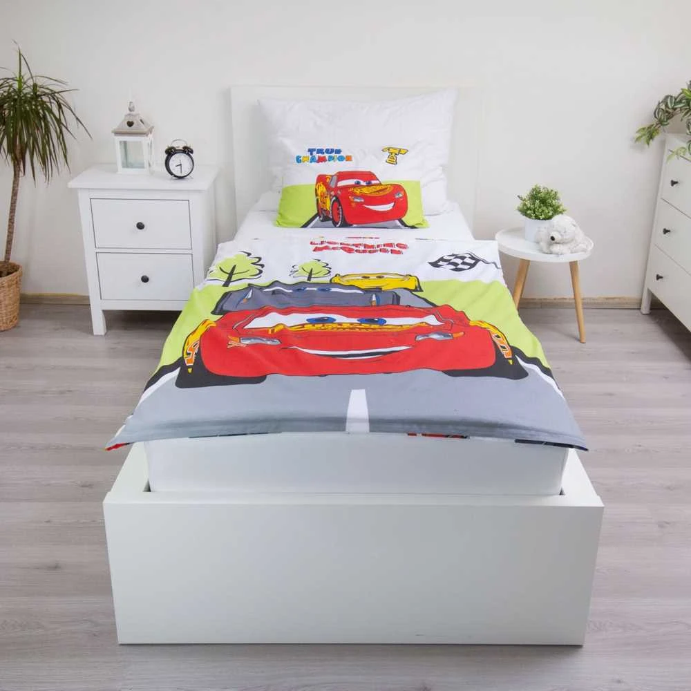 „Disney Cars Champion“ vaikiškos patalynės komplektas lopšiui 100–135 cm, 40–60 cm