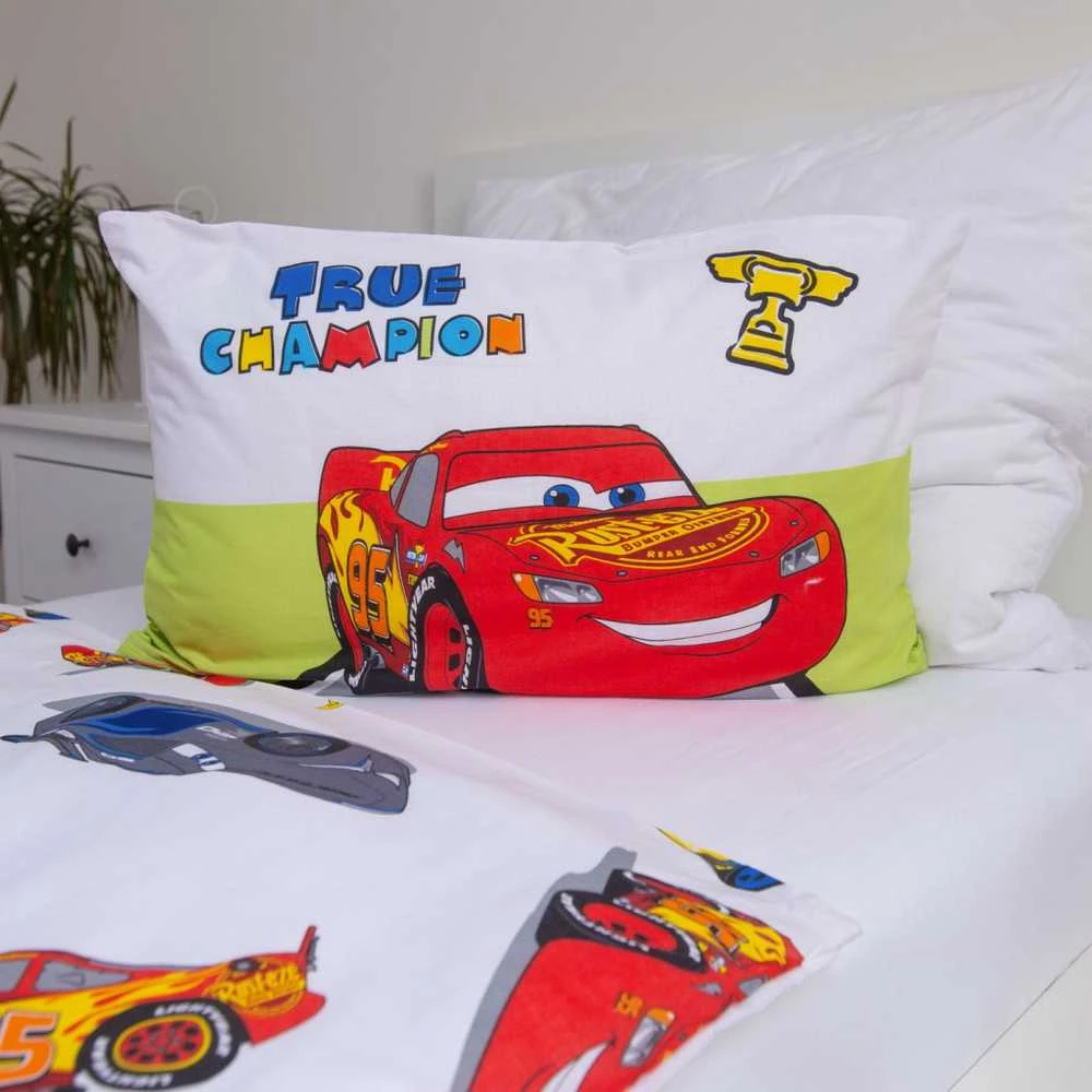 „Disney Cars Champion“ vaikiškos patalynės komplektas lopšiui 100–135 cm, 40–60 cm
