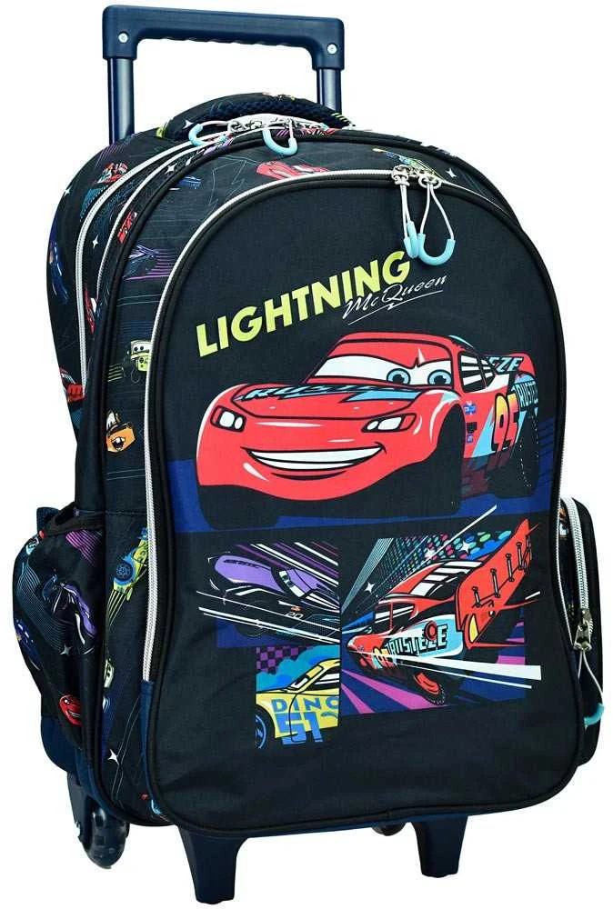 „Disney Cars“ mokyklinis krepšys su ratukais, 46 cm