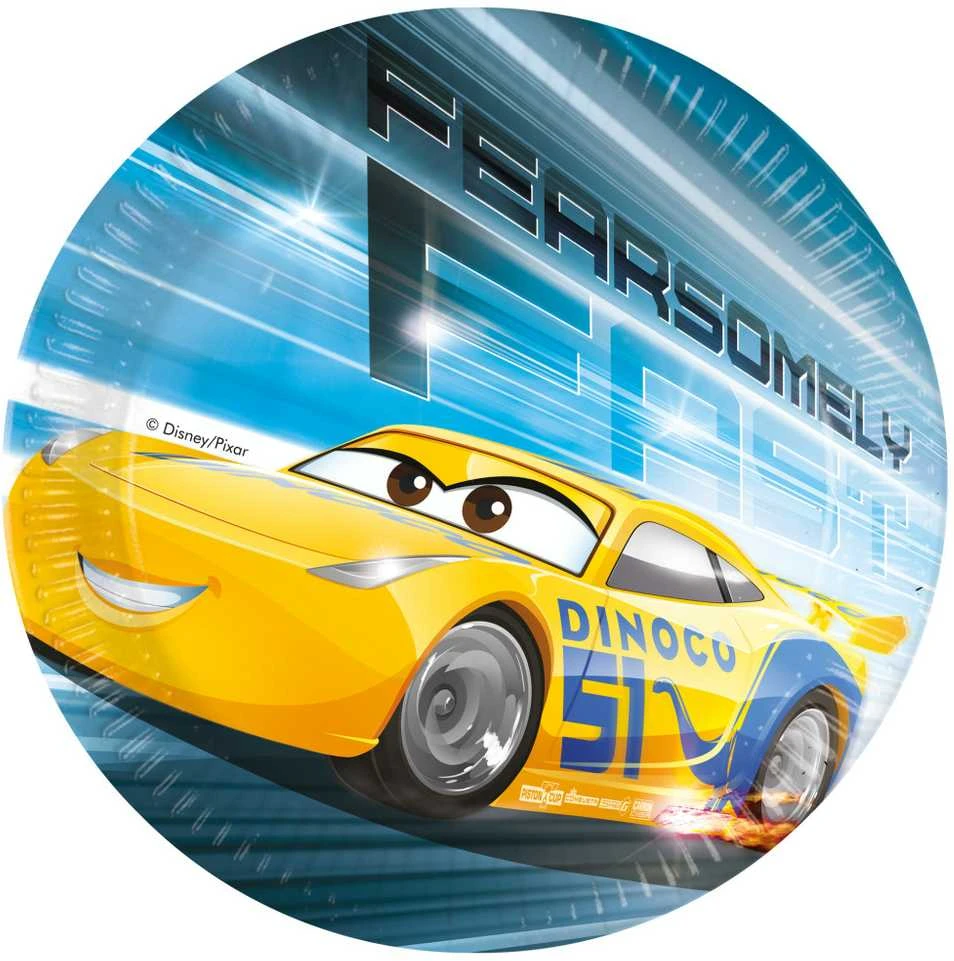 Globos Europe Bv Disney Cars Pergalė Mano popierinės lėkštės 8 vnt. 20 cm FSC