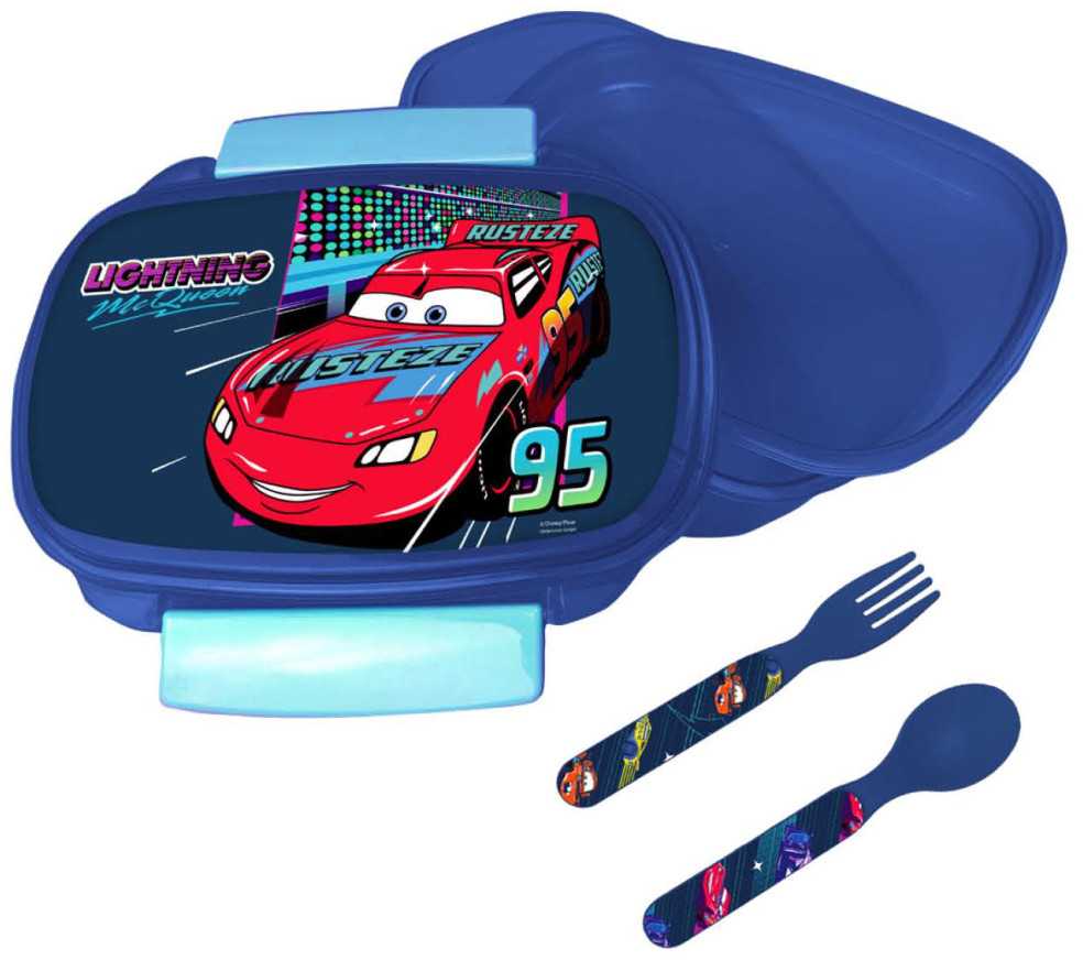 "Disney Cars" sumuštinių dėžutės stalo įrankių rinkinys