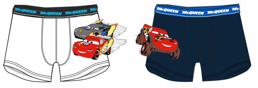 „Disney Cars“ vaikiški bokseršortai, 2 vnt. pakuotėje, 4/5 metai