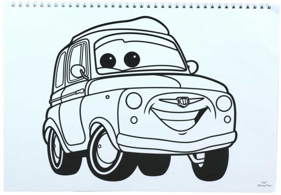 „Disney Cars Vroom“ A/4 spiralinis eskizų sąsiuvinis su 40 puslapių ir lipdukais