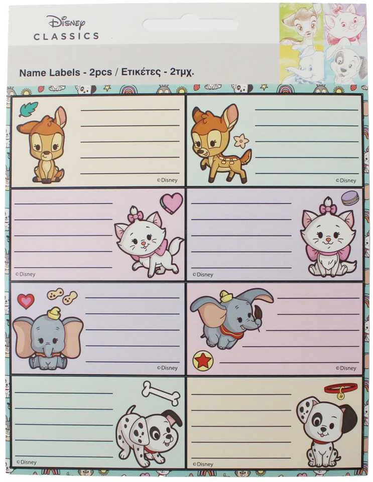 „Disney Classics Babies“ užrašų knygelės etiketės, 16 vnt.