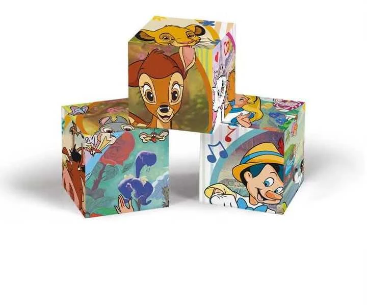 Clementoni CLE Cubi kaladėlės, 12 Disney Classic, 41196