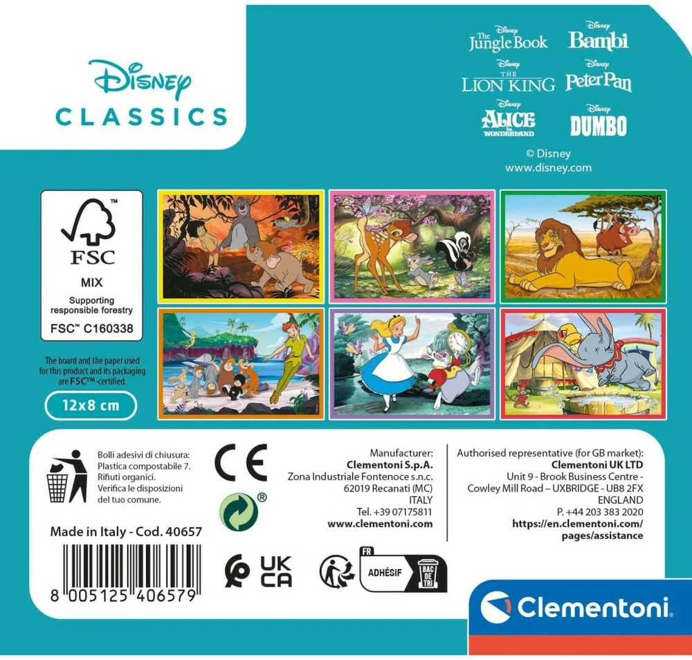 Clementoni Clementoni Paveikslėlių kaladėlės 6 vnt. Disney Classic 40657