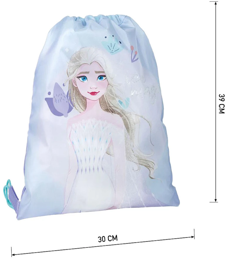 Disney Frozen Elsa raišteliu užsegama rankinė, kuprinė 39 cm
