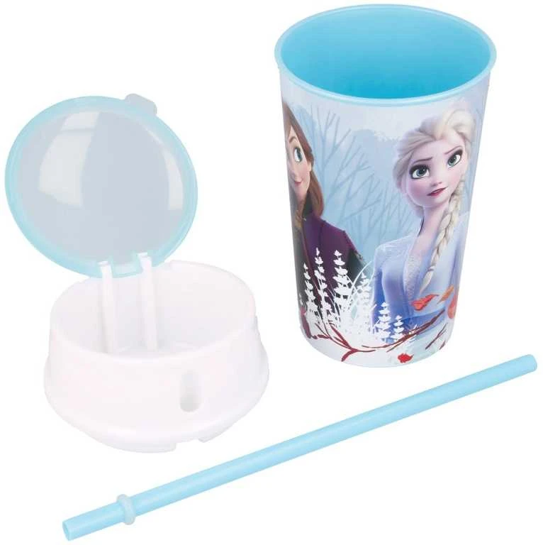 „Disney Frozen“ gaiviųjų gėrimų ir užkandžių laikiklis puodeliui, 400 ml