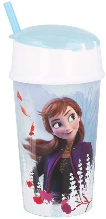 „Disney Frozen“ gaiviųjų gėrimų ir užkandžių laikiklis puodeliui, 400 ml