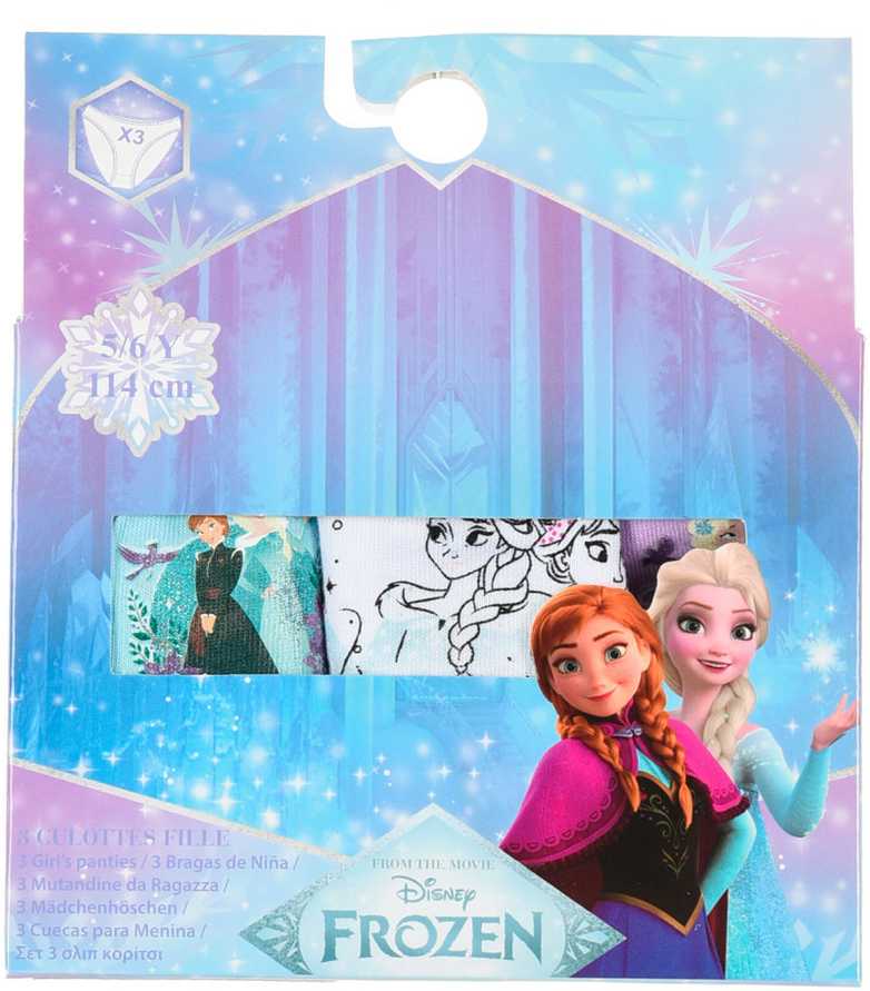 Disney „Frozen Kingdom“ vaikiški apatiniai, kelnaitės (3 vnt./pakuotė, 3/4 metai)