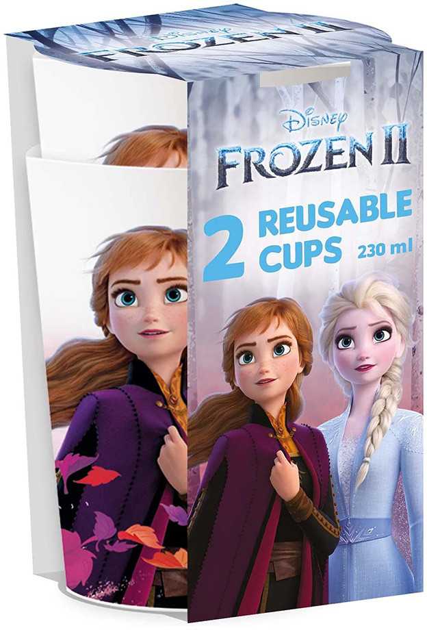 „Disney“ „Frozen Leaf“ plastikinių puodelių 2 dalių rinkinys, 230 ml