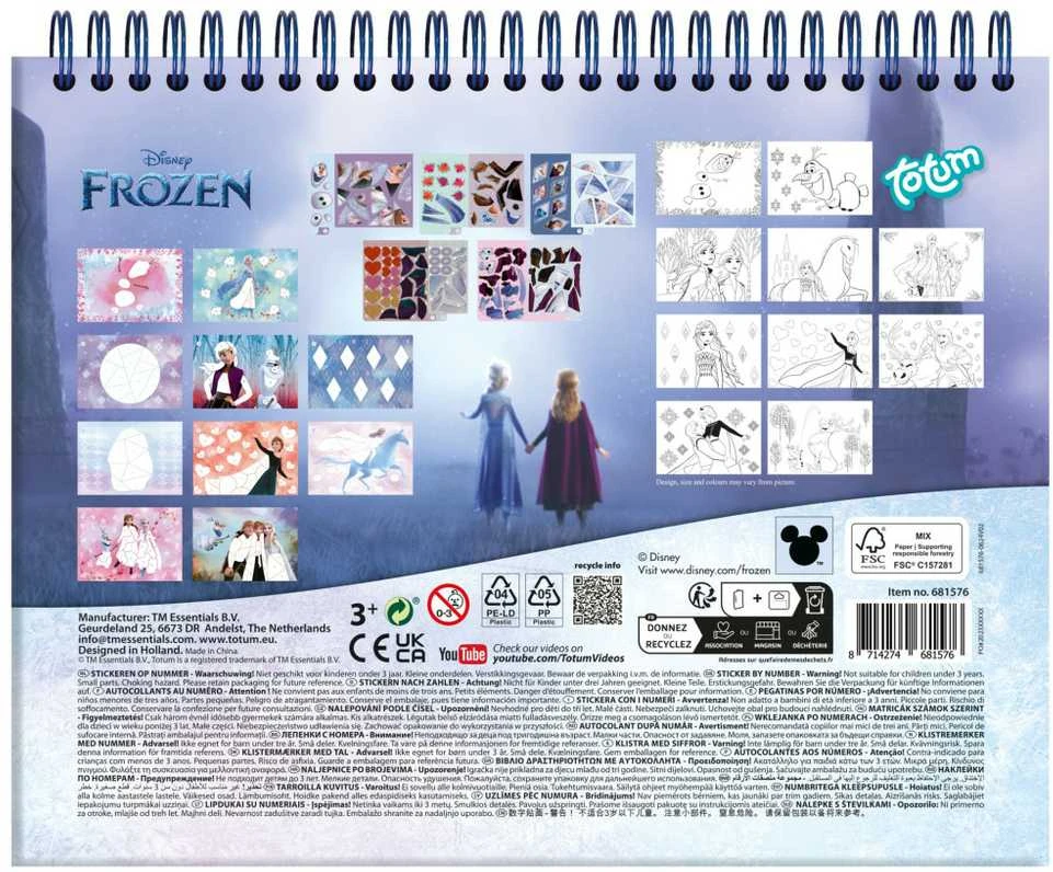 „Totum Frozen Sticking by numbers“, ledo šalis, kūrybinis vadovas „pasidaryk pats“.