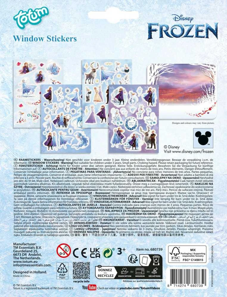 Disney Frozen TOTUM FROZEN langų lipdukai, 680739