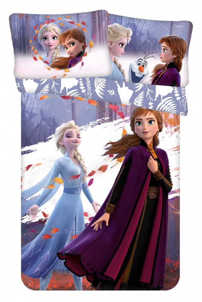 Patalynė bawełniana 100x135 Frozen Kraina Lodu 0707 Anna Elsa do łóżeczka poszewka 40x60