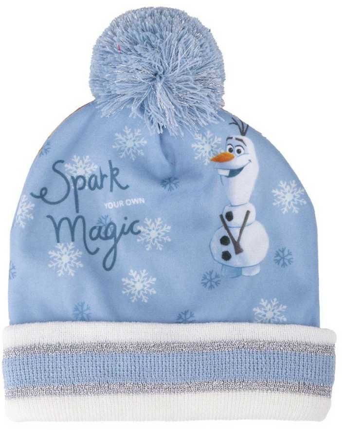 Disney Frozen vaikiška kepuraitė su pirštinėmis ir snaigėmis