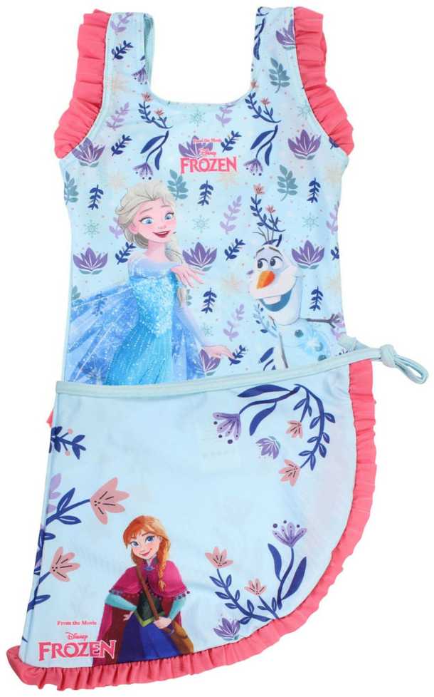 „Disney Frozen“ vaikiškas maudymosi kostiumėlio ir sarongo komplektas 3-4 metams / 98-104 cm