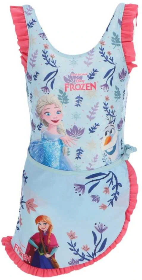 „Disney Frozen“ vaikiškas maudymosi kostiumėlio ir sarongo komplektas 7-8 metų / 122-128 cm