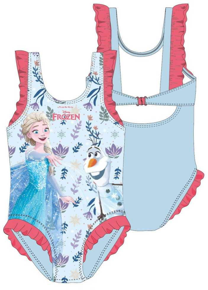 „Disney Frozen“ vaikiškas maudymosi kostiumėlio ir sarongo komplektas 3-4 metams / 98-104 cm