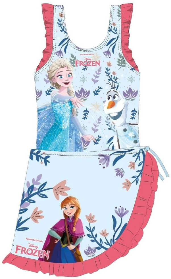 „Disney Frozen“ vaikiškas maudymosi kostiumėlio ir sarongo komplektas 5-6 metams / 110-116 cm