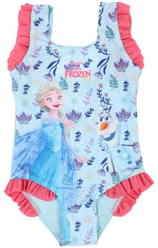 „Disney Frozen“ vaikiškas maudymosi kostiumėlio ir sarongo komplektas 5-6 metams / 110-116 cm