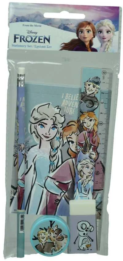 „Disney“ „Ledo šalies nuotykių“ kanceliarinių prekių rinkinys, 5 vnt.