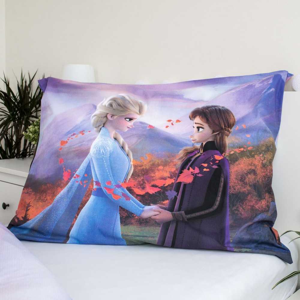 Patalynė bawełniana 140x200 Frozen 2 Kraina Lodu 8100 Anna Elsa Olaf na wietrze poszewka 70x90