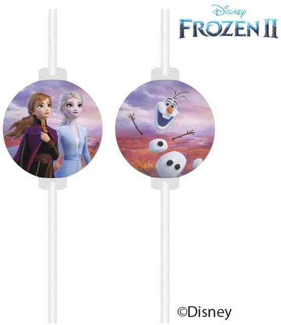 Globos Europe Bv GoDan šiaudeliai su medalionais Frozen 2 – šaldyti vieno dydžio