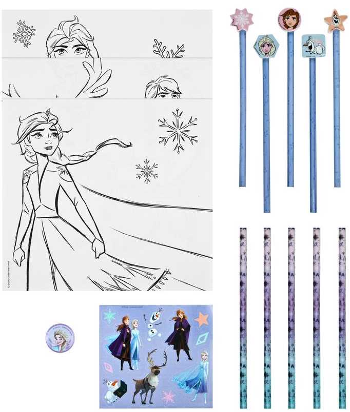 Disney „Ledo šalies seserų“ spalvinimo rinkinys