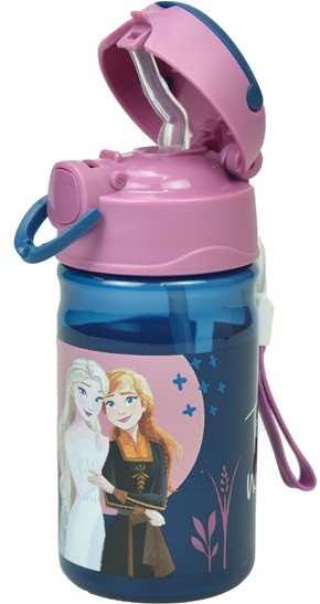 Disney „Ledo šalies seserys“ plastikinis butelis su kabliuku 350 ml