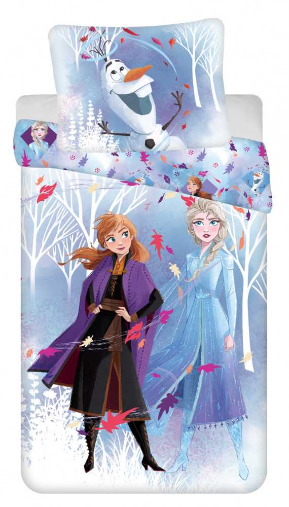 Patalynė bawełniana 140x200 Frozen Anna Elsa Kraina Lodu poszewka 70x90