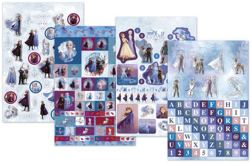 TOTUM lipdukų albumas Frozen 2, 4 lapai, 680708