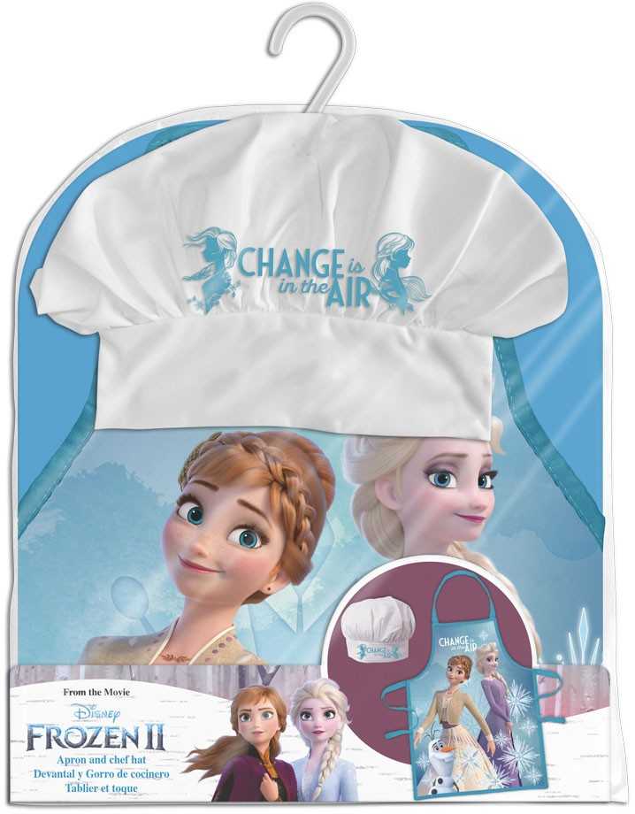 Kepurė Disney „Ledo šalis“ Olafas ir seserys vaikiška prijuostė, dviejų dalių rinkinys