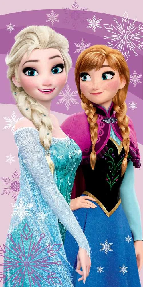 Rankšluostis Ręcznik plażowy 70x140 Frozen Kraina Lodu Anna i Elsa dziecięcy Kids25