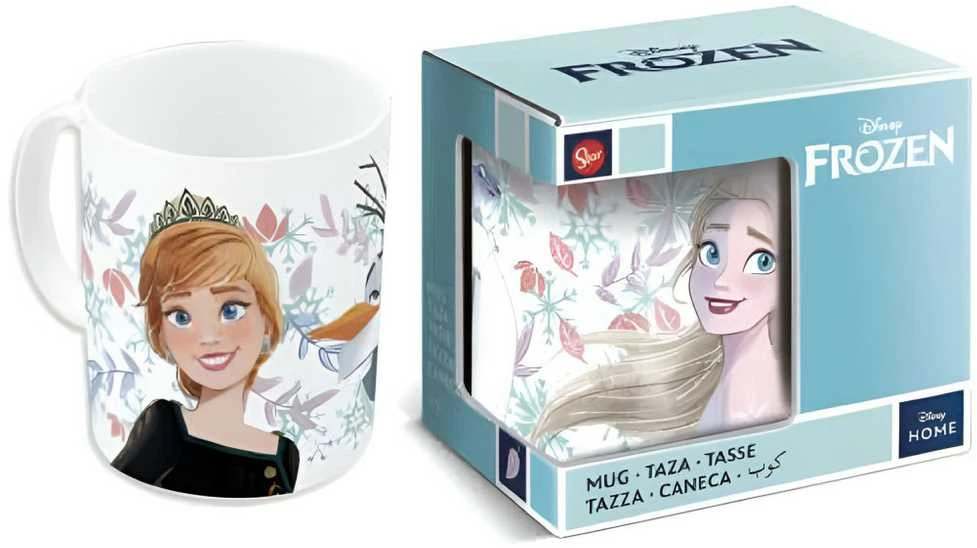 „Disney“ „Ledo šalis“ sniego pasakos porcelianinis puodelis, 325 ml (11 uncijų), dovanų dėžutėje