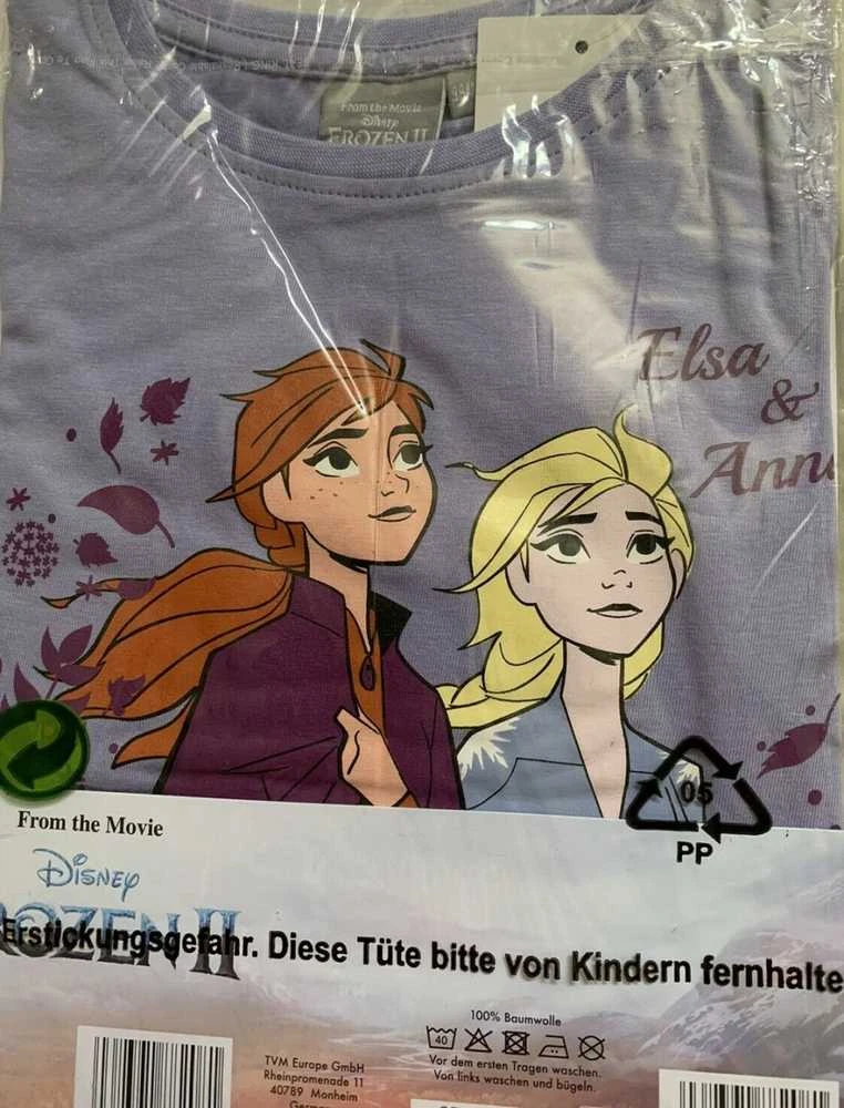 Disney „Ledo šalis“ vaikiški ilgomis rankovėmis marškinėliai, 98/104 cm