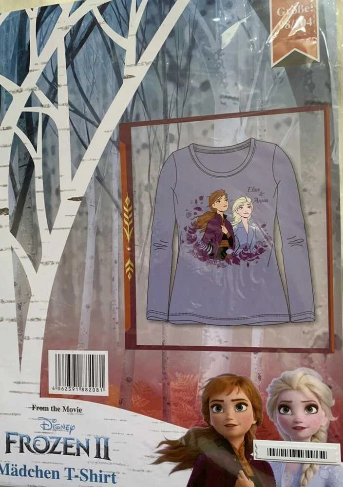 Disney „Ledo šalis“ vaikiški ilgomis rankovėmis marškinėliai, 98/104 cm