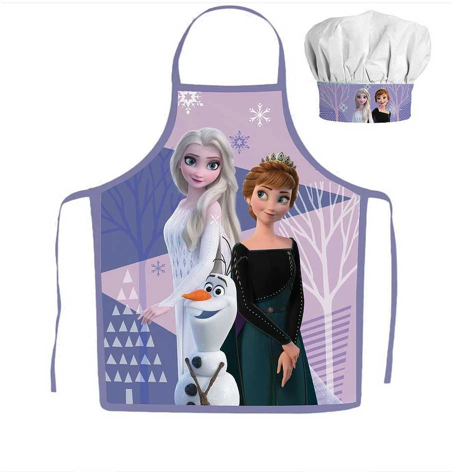 "Disney Frozen" 2 dalių vaikiškos prijuostės ir kepurės rinkinys